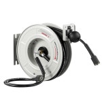 공구 일일 접이식 압력 세척 호스 릴 60 FT x 1/4 , 헤비 듀티 파워 세척 호스 릴 3600 PSI, 자동 되감기, 벽/바닥 장착 2 FT : 딜리고라인