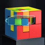 MoYu MeiLong 매직 큐브 3x3x3 인형 스티커없는 큐빙 교실 퍼즐 3x3 인형 1 2 전문 교육 장난감 : 히어앤나우3