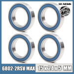 6802 2RSV MAX 베어링 자전거 피벗 수리 부품 풀 볼 6802 2RS RSV 볼 베어링 6802-2RS 6802LLU 15x24x5mm 4 개 : 히어앤나우5