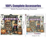 MJcakrn 할로윈 다이아몬드 페인팅 키트, 5D 풀 드릴 아트 페인팅, DIY 홈 월 장식 14 x 인치 G8196 : serenest