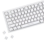 YMDK 화이트 블랙 세라믹 느낌 115키 체리 프로파일 PC 스프레이 페인트 키캡 61/64/68/87/100/104/108 MX 기계식 키보드용 Black : na4cp