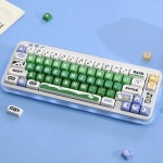 커스텀키보드 밀크 목장 높이 젖소무늬 usb 125키 MOA 커스텀 기계식 파스텔톤 봉투포장 IDOBAO 고양이키캡 MOA 높이 125키 봉투포장... 