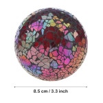 QUANCRU 3PCS 모자이크 유리 공 3.3인치 거울 구 오브 DIY 그릇 꽃병 테이 : 씨유리테일