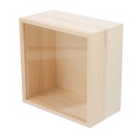 투명 슬라이드 탑 나무 선물 상자 비누 빈티지 보석 보물 가슴 공예 그림자 DIY 12X8cm : .원더바잉