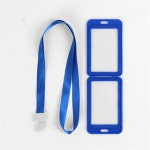 제이에이치 양면 사원증 케이스 세로형 블루 사원증홀더 : J.Hwan