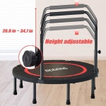 48인치 접이식 미니 트램펄린 실내 바운싱 피트니스 트램펄린, 조용하고 미끄럼 방지, 내구성이 뛰어난 스프링, 최대 무게 440파운드. : 코어데이즈