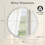 매디슨 파크 원형 거울 금속 프레임 거울 27인치 현관 욕실 복도 거실 배니티 말로우 : 씨유리테일