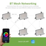 노보스텔라 스마트 RGB 플러드 라이트 아웃도어 100W 튜닝 가능한 화이트 매우 밝은 : 씨유리테일