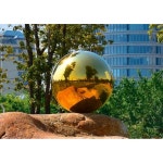 네리엔 8인치 구경 볼 스테인리스 스틸 가든 미러 글로브 광택 장식 구 중공 부유 반사 : 씨유리테일