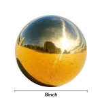 네리엔 8인치 구경 볼 스테인리스 스틸 가든 미러 글로브 광택 장식 구 중공 부유 반사 : 씨유리테일