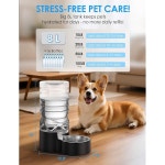 손으로 쉽게 청소 있는 HOUVO 2 1 갤런 자동 반려견 물 디스펜서 와이드 마우스 6 5L : 바이온글로벌