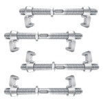 ZUIWAN 4개 헤비 듀티 380mm 아연 도금 배송 컨테이너 브리지 클램프 - CSC 20피트 40피트 컨테이너용 복합 철도 브리지 피팅 키트 : 솔라미오