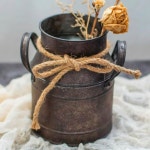 빈티지 러스틱 앤티크 장식 꽃병 샤비 시크한 디자인의 금속 가정 장식용 원시적인 고철 : 씨유리테일