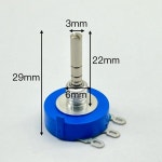 BOURNS 멕시코 회전식 전위차계 3852C-282-102A A1K L3 1개 발 손잡이 길이 22mm : 리치상사23