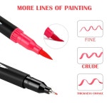 GC 72 컬러 듀얼 팁 브러시 펜 하이라이터 아트 마커 0.4MM 파인 라이너 & 수채 : 필립리테일몰