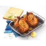 굿쿡 데일리 논스틱 라지 로스트 팬(랙 포함) 15 X 11 인치 그레이 : 씨유리테일