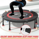 48인치 접이식 미니 트램펄린 실내 바운싱 피트니스 트램펄린, 조용하고 미끄럼 방지, 내구성이 뛰어난 스프링, 최대 무게 440파운드. : 코어데이즈