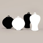 한국 전통 달항아리 검정색 도자기 자개 키링 만들기 아크릴 판 팬던트 자개공예 재료 : 에버딘 네일