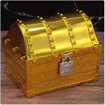 보물상자 열쇠 스몰 주얼리박스 상자 보물 자물쇠 해적 : 가라온몰1호