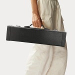 16홀 플루트 케이스, 웨스턴 콘서트 플루트용 휴대용 기타 가방 박스 가죽, 플루트 하드 케이스 보관 커버 피콜로, 잠금 걸쇠와 플러시 안감 내부... 