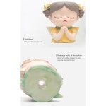 귀여운 소녀 얼굴 다육식물 화분 세트 배수구 실내 용기용 11인치 수지 꽃병 정원 가꾸기 : 씨유리테일