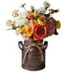 빈티지 러스틱 앤티크 장식 꽃병 샤비 시크한 디자인의 금속 가정 장식용 원시적인 고철 : 씨유리테일