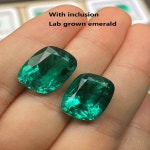 Ruif 포함 쿠션 컷 실험실에서 재배한 에메랄드 열수법 AGL 인증서로 고급 보석 제작을 위한 느슨한 돌 : 마스트레이드