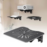 벽용 마와다 선반 마운트 절약형 공간 87인치 케이블 있는 5x7 알루미늄 용 블랙 8 선반이 미디어 박스 접이식 합금 Bla : 쓰리봉지1