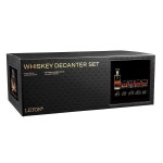 리톤 더 아메리칸 피크 위스키 디캔터 세트 - 1000ml 마운틴 크리스탈 유리 디캔터와 4개의 올드 패션 잔 버번, 스카치, 주류 애호가 남성을 위한... 