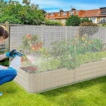 아마가벨리 48x50 철물 천 1/4인치 정사각형 아연 도금 치킨 와이어... 가든 베드 식물, 가금류 그물망 케이지 와이어 뱀 울타리 지원 : PickEver