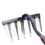 농업 잡초 갈퀴 분리형 날 원예 7갈퀴 도구 1 두꺼운 스타일 네모난 강철 갈퀴 머리 : 트리보랩