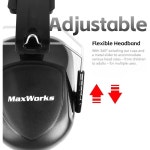 3쌍 5201 MaxWorks 잔디 이어 인증 청력 위한 - 조절 ANSI NRR 촬영, 디자인 소음 건설 깎기, 등을 감소 및 보호, 26dB 머프 접이식 : 삐앗찌