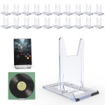 JCrunaway 아크릴 책 스탠드 디스플레이, 20팩 조절 가능한 디스플레이 스탠드, 매거진 CD DVD 엽서 홀더용 작은 이젤 12 : 카노리아