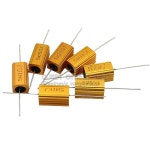 1개 골드 알루미늄 하우징 고출력 저항기 RX24-5W 0.1R 1R 2 3 4 5 6 8 10 20 47 100 150 200 300 470 옴 1K 옴 10K 100K 옴... 