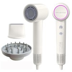 MEGAWISE 디퓨저 포함 전문 이온 포함 고속 집중 헤어 2단 빠른 여행용 헤어드라이어 가정 드라이어 경량 속도 4온도 건조를 저소음 노즐... 