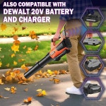 듀알트 20V 최대 배터리와 호환되는 워크스카이 리프 블로워 무선 2개의 4.0AH 배터 : 씨유리테일