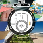 모닝로 104개 선쉐이드 세일 하드웨어 키트 세일 설치 키트 304... 선 가든 파티오(실버)용 접이식 야외 그늘막 세트 Silvery : 딜리고라운지