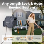 기린 툴 AW30 리트랙터블 가든 호스 릴 5/8인치 X 62피트 외부용 9기능 스프레이 : 씨유리테일