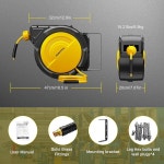 BSMTEK 80FT+6.5FT 접이식 에어 호스 릴 3/8인치 하이브리드 호스 최대 : 씨유리테일