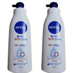 니베아 SOS 케어 바디로션 400ml+400ml 보습 로션 : 제이엔알리테일