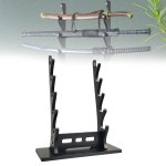 검 스탠드 디스플레이 홀더 액세서리 베이스 클래식 수평 목재 탄토 템플러 광선검 와키자시 Black 4 Tier : 포춘패밀리