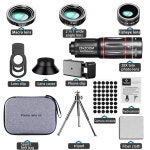 대부분의 스마트폰(블랙)을 위한 휴대폰 카메라 렌즈 키트 업그레이드 버전 망원 28배 : 씨유리테일