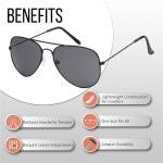 남성용 쉐이드 에비에이터 선글라스 - 100 자외선 차단 클래식 파일럿 팩 4종 구매 : 씨유리테일