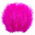 THARAHT 100 pcs 플러피 튀르키예 마라부 깃털 4-6인치, 공예 드림 캐처 장식용 천연 깃털, Fuchsia Black : 월드픽존