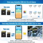 아이폰호환 IPAD용 SD 카드 리더 화순위안 메모리 리더 내장 듀얼 포트 커넥터 어댑터 : 씨유리테일