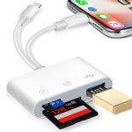아이폰호환 IPAD용 SD 카드 리더 화순위안 메모리 리더 내장 듀얼 포트 커넥터 어댑터 : 씨유리테일