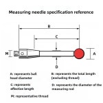 1개 M3 측정 헤드 러스 CNC 수치 원격제어 공작 기계 루비 프로브 : 으류