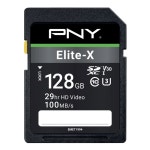 PNY 128GB 엘리트-X 클래스 10 U3 V30 SDXC 플래시 메모리 카드 : 씨유리테일