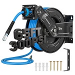 릴호스트 접이식 에어 호스 릴 65피트 X 3/8인치 하이브리드 맥스 300PSI 듀얼 : 씨유리테일