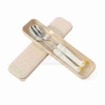 심쿵오리 휴대용 숟가락 포크 세트 옐로우 파스타포크 : 써니러브스토리